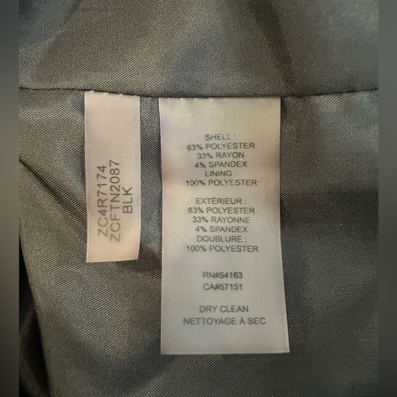 Calvin Klein Vintage Black Blazer Jacket with Gold Zipper Details Pockets  SZ 12 - Picture 6 of 6